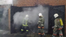 В Иванове сгорел гараж с шестью машинами