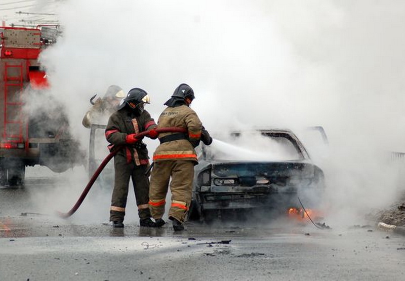 В Иванове сгорел  автомобиль 