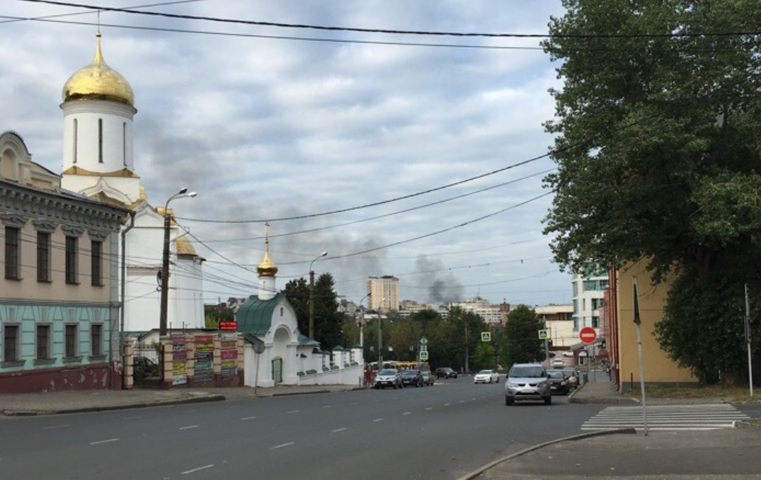 За вокзалом в Иванове – крупный пожар